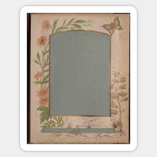 Vintage Photo Album Page Template - 6 Sticker